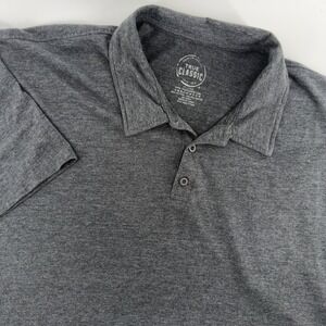 True Classic Mens XXL Charcoal Heather Gray Short Sleeve Polo Shirt